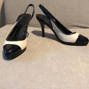 White House Black Market platform sling backs!